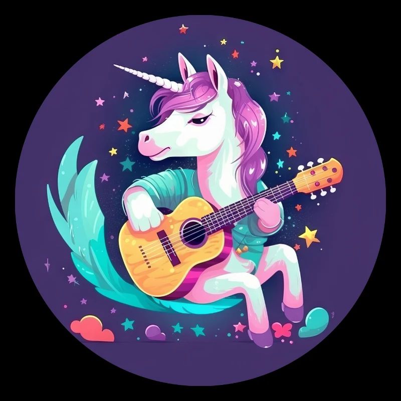 Unicorn Guitar Sunset