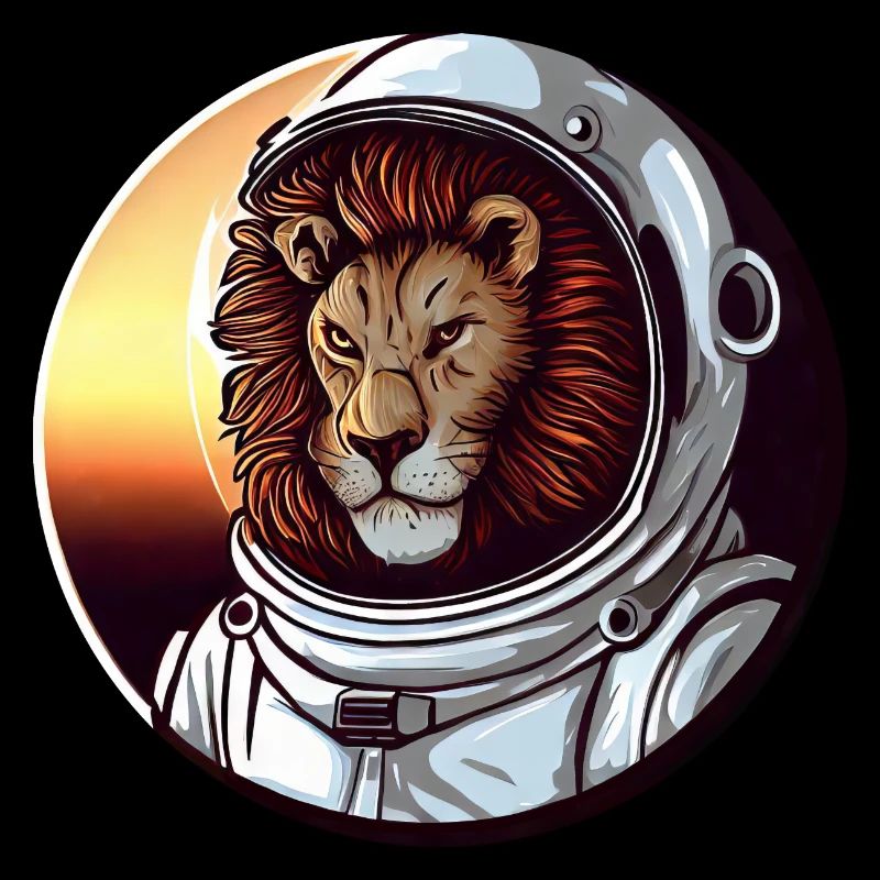 Lion Astronaut - Conception spatiale aventureuse