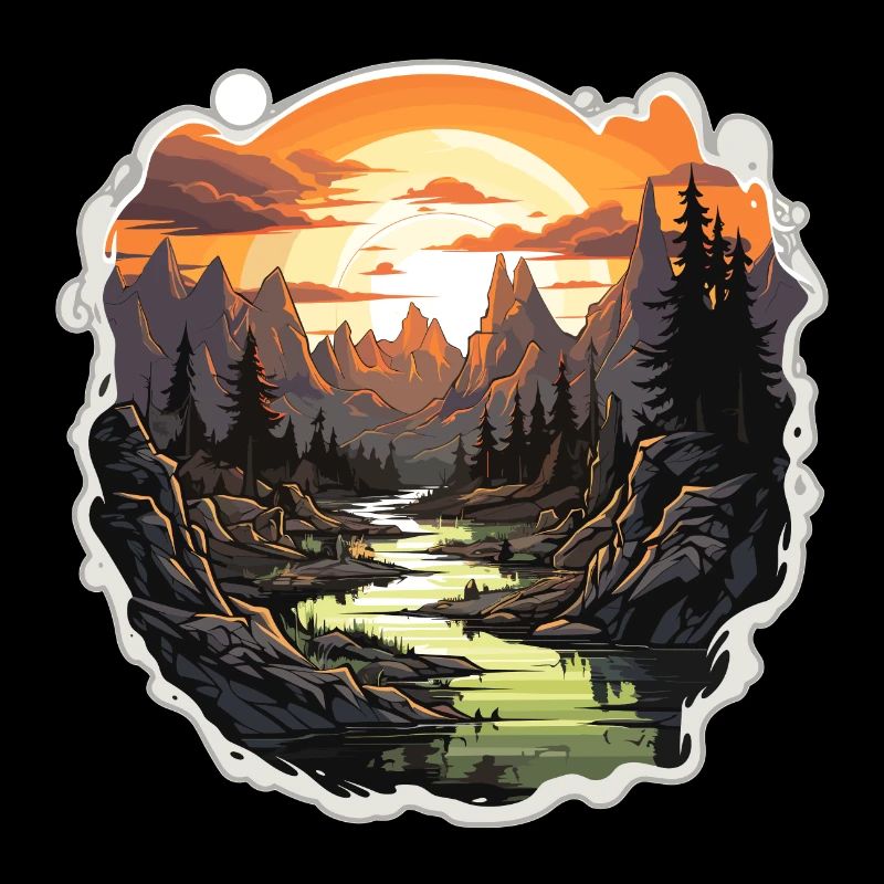 Landschaft - Illustration