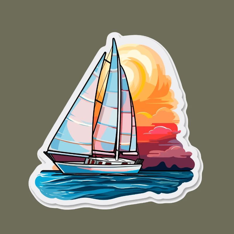 Segelboot - Illustration