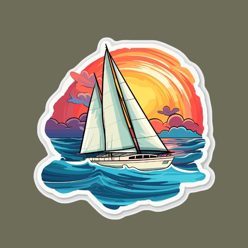 Segelboot - Illustration