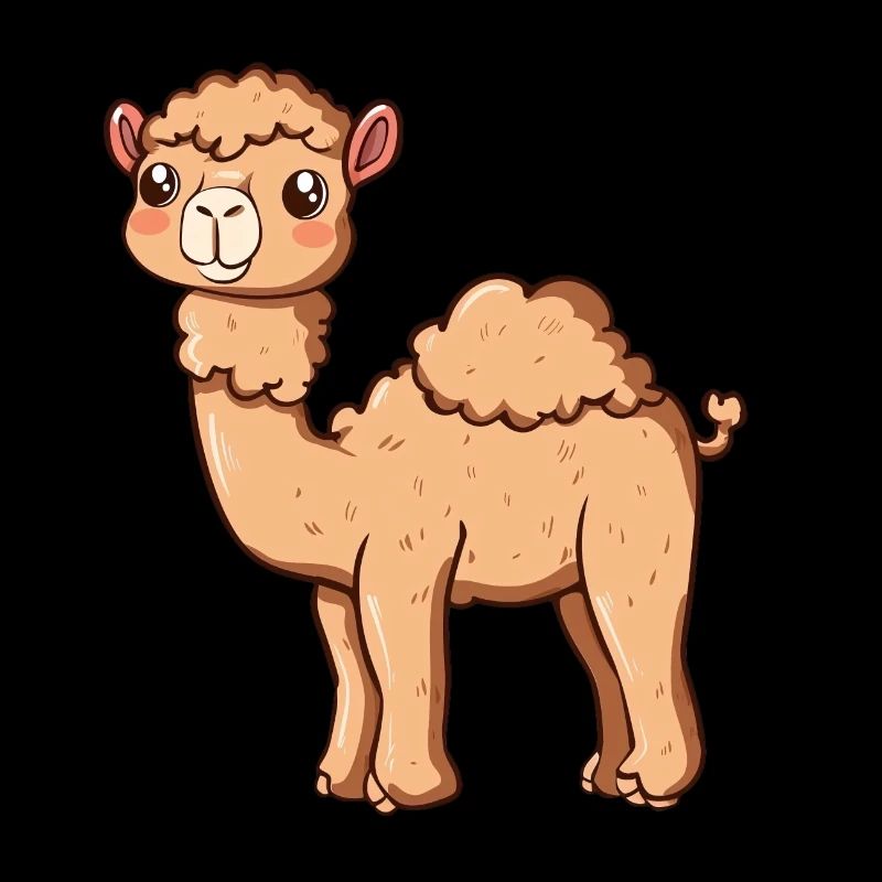 Süßes Alpaka Lächelt Dich An