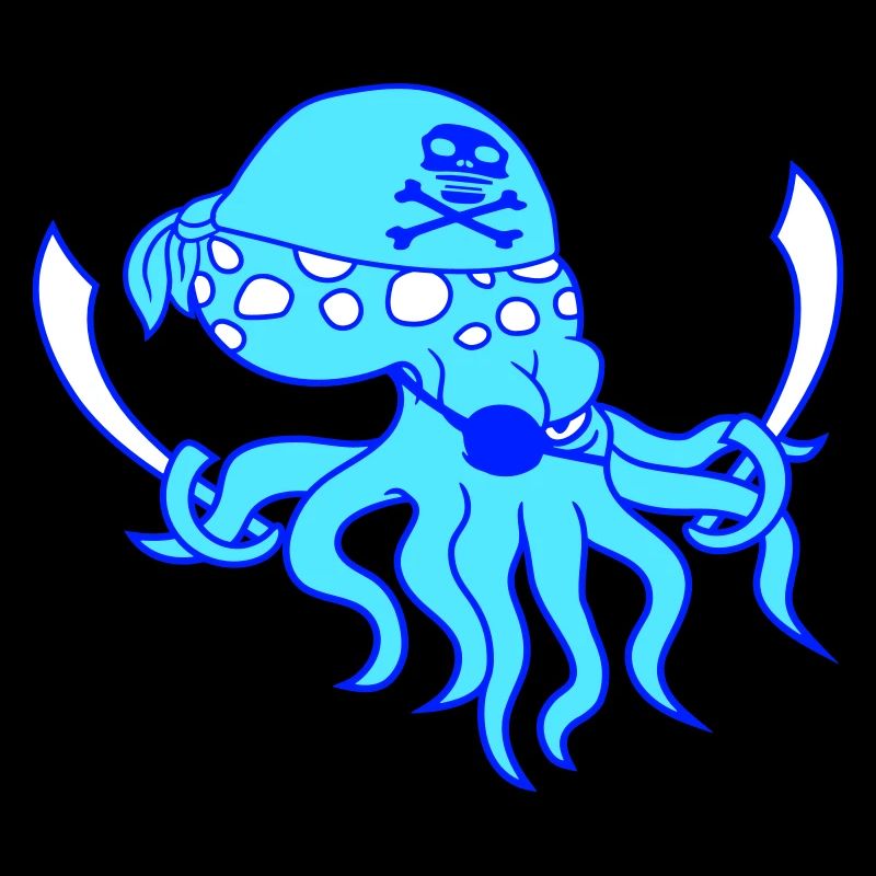 Evil Octopus Pirate Cephalopod Octopus Squid