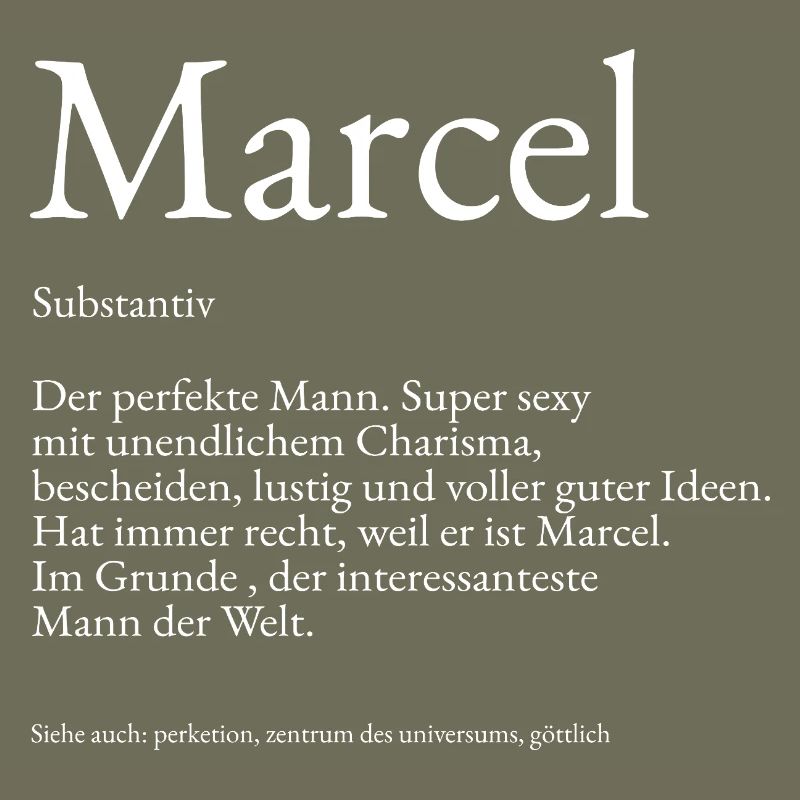 Marcel Dictionary explanation First name Marcel