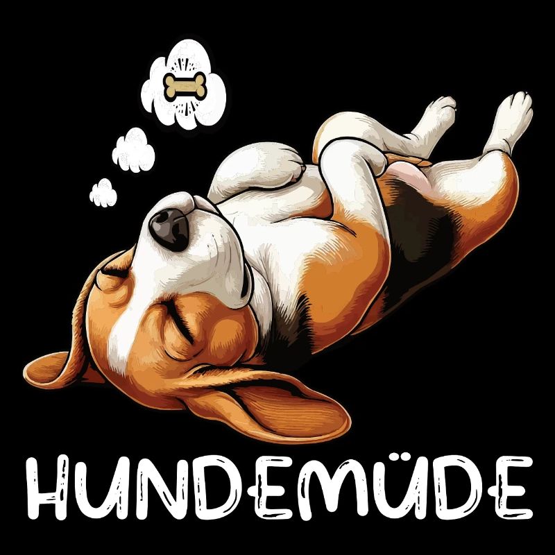 Hundemüde Beagle Beaglebesitzer Beaglehalter