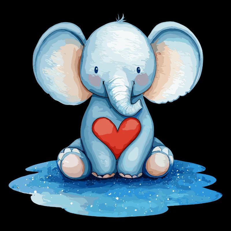 L’ami cœur d’éléphant bleu