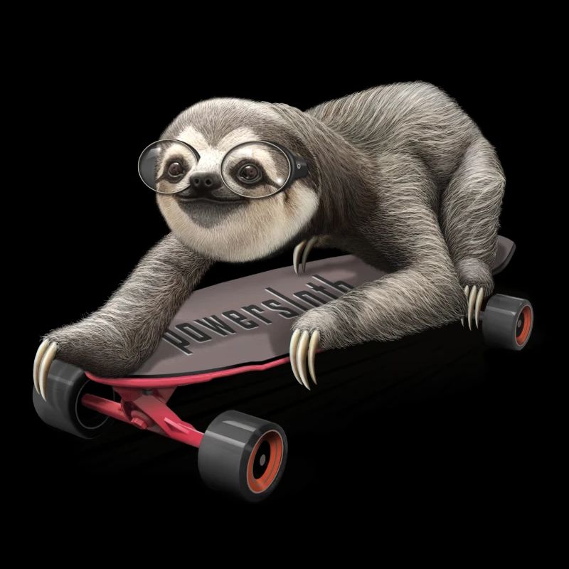 SLOTH ON SKATEBOARD