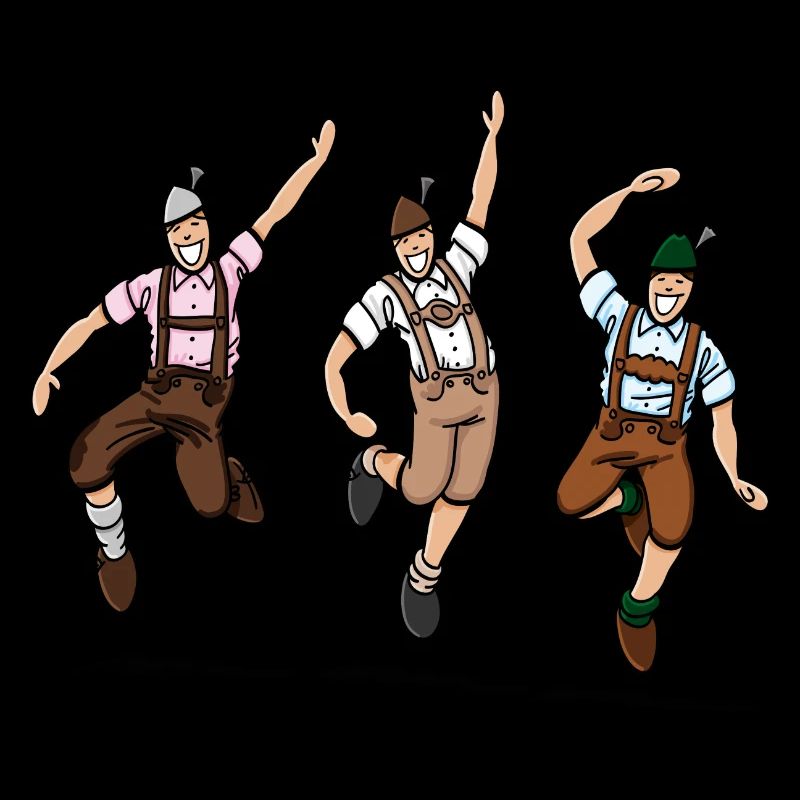 Trois Danse Lederhosen Hommes