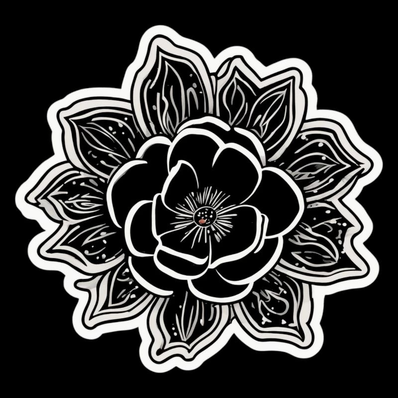 La beauté et le charme d’une fleur monochrome