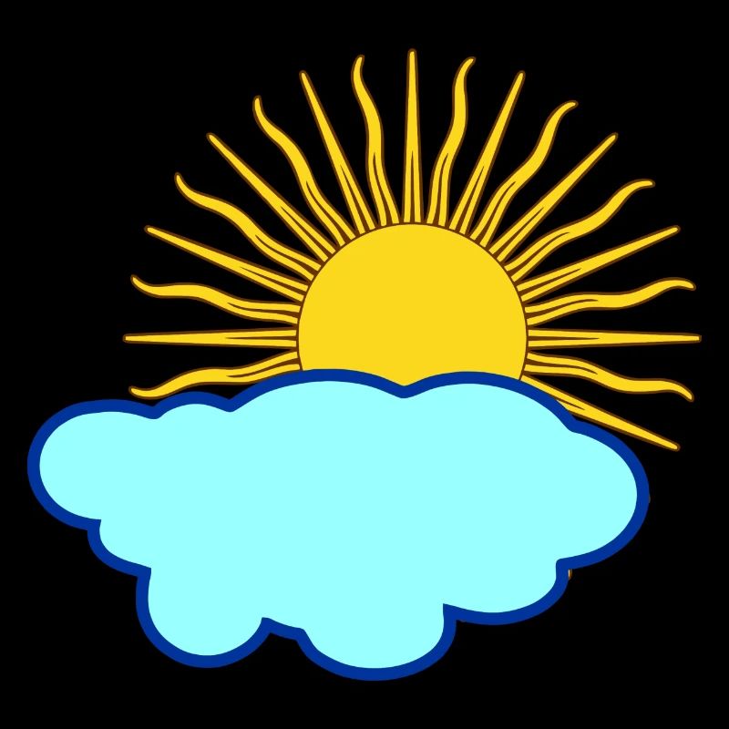 Sonne hinter Wolke
