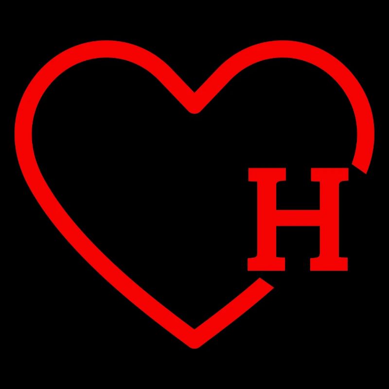 Buchstabe H Rotes Herz