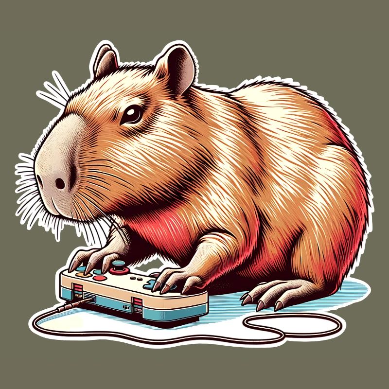 Capybara Gaming Nerd