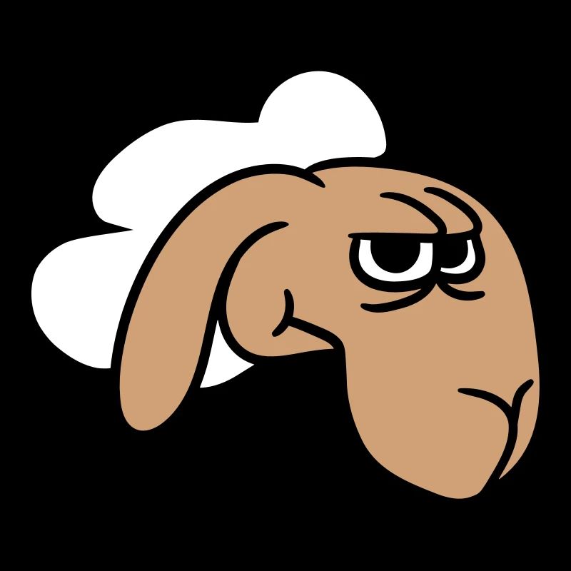 Sheep looks skeptical, critical, suspicious stares
