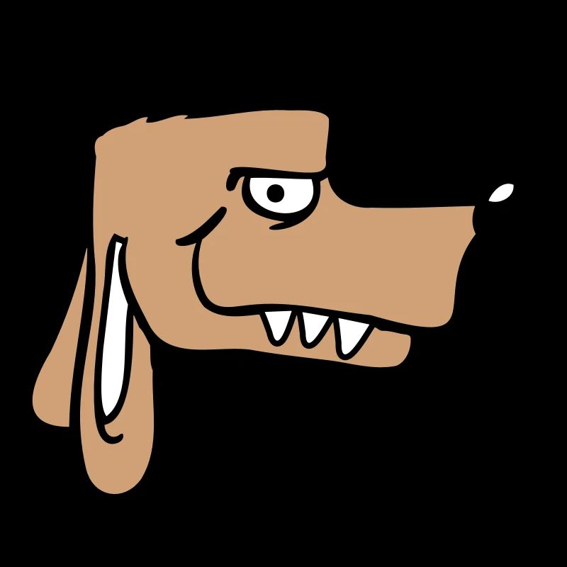 Dog Face Bad Guy Teeth Monster