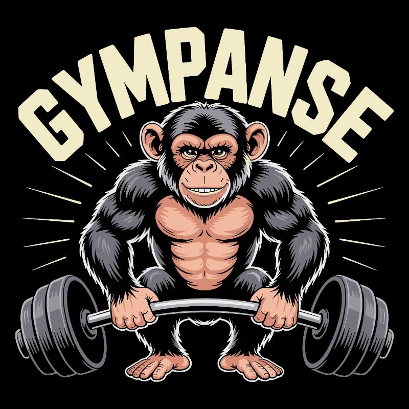 Motif de musculation Gymchimp