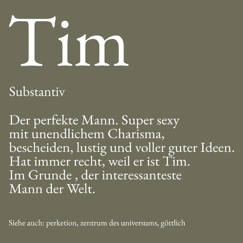 Explication du dictionnaire Tim Prénom Tim