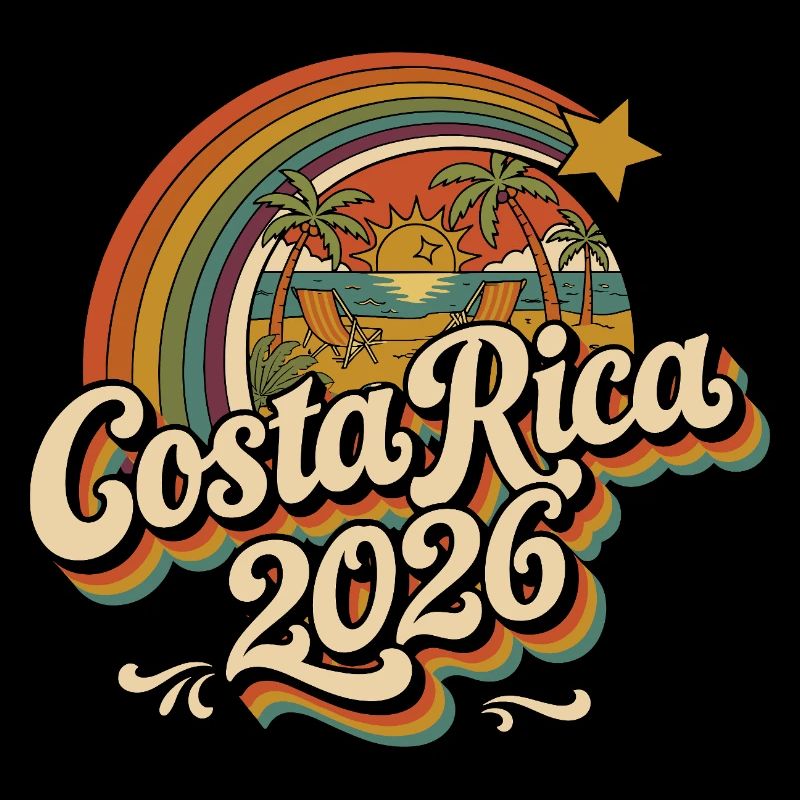 Costa Rica 2026 Retro Sunset