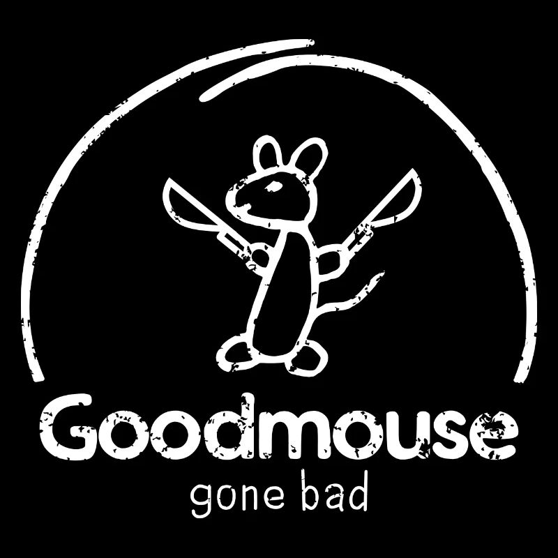 Souris « Goodmouse » avec un dicton maléfique cool