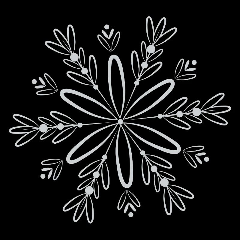Fleur de cristal de neige en filigrane en hiver