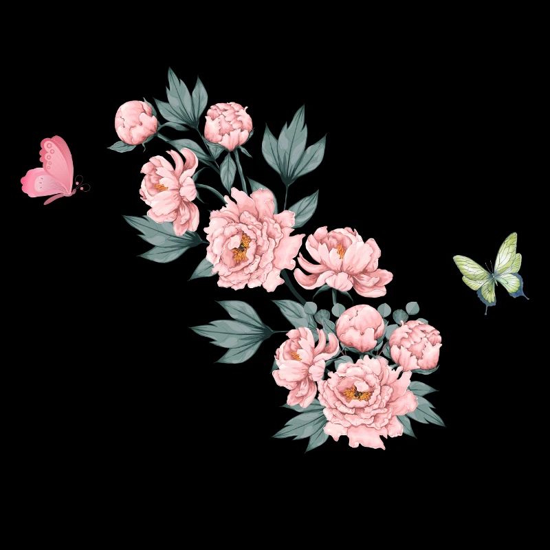 Buchstabe n rosa Blumen