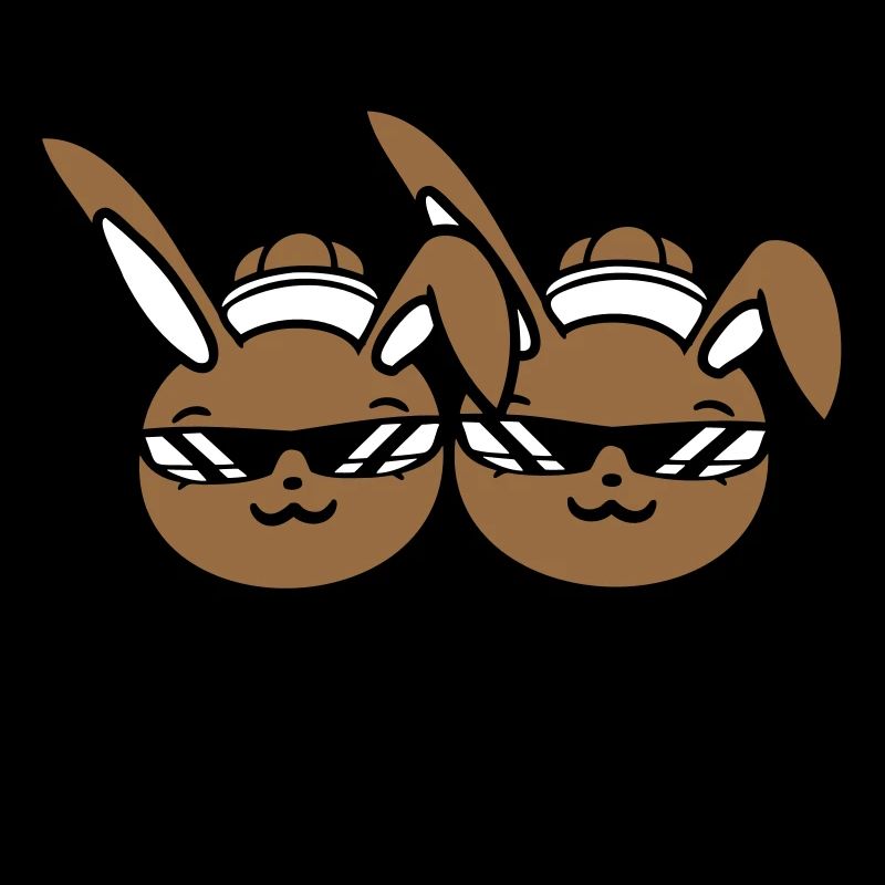 2 Sonnenbrille Hasen Freunde Team Crew Paar Zwei
