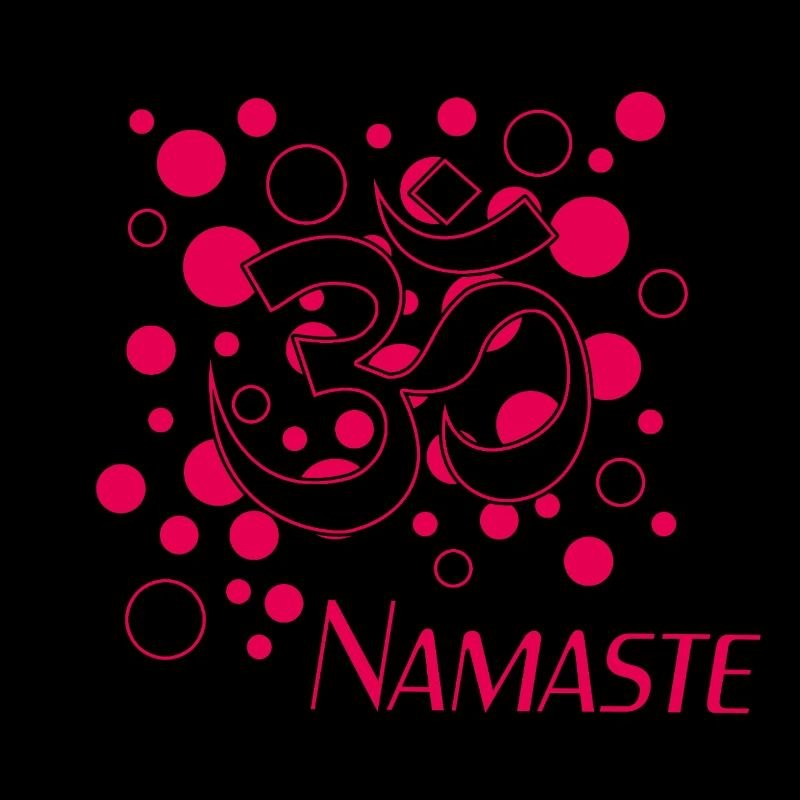 Om Namaste Pink Kreisdesign