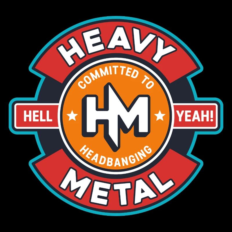 Heavy Metal Retro Emblem