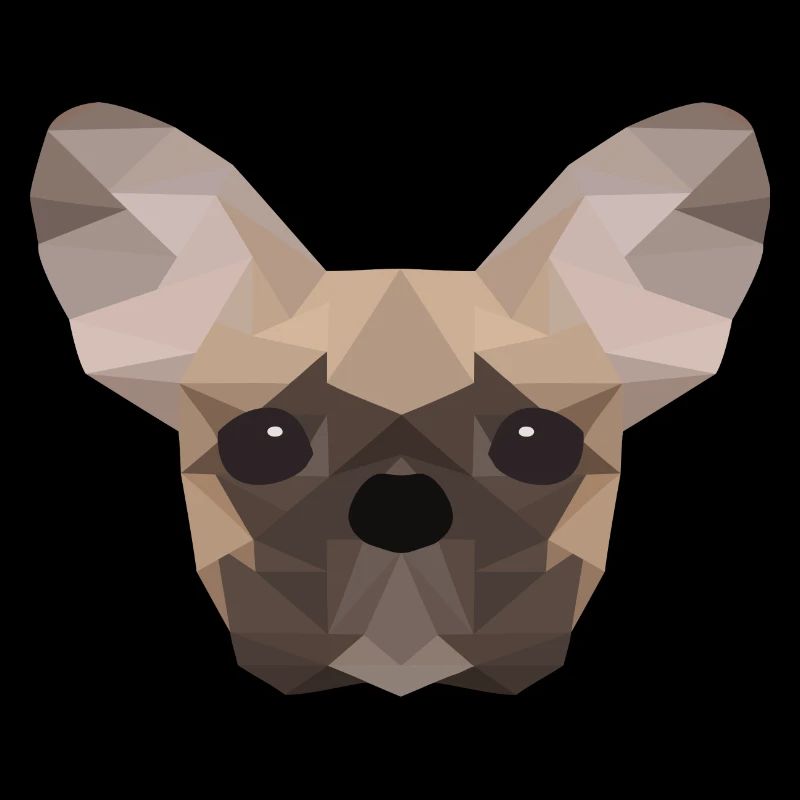 French Bulldog Low Poly