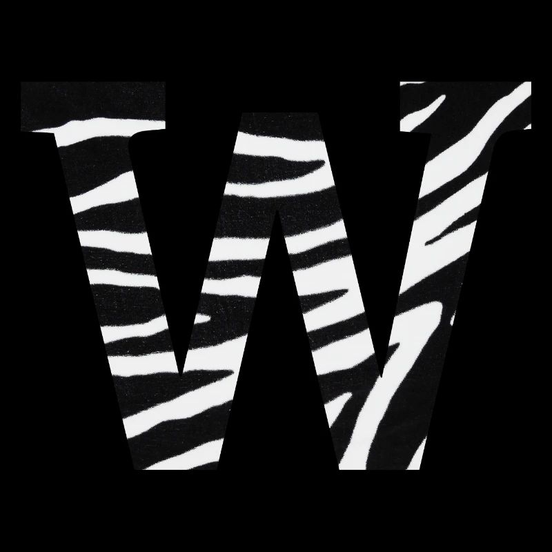 Buchstabe w zebra