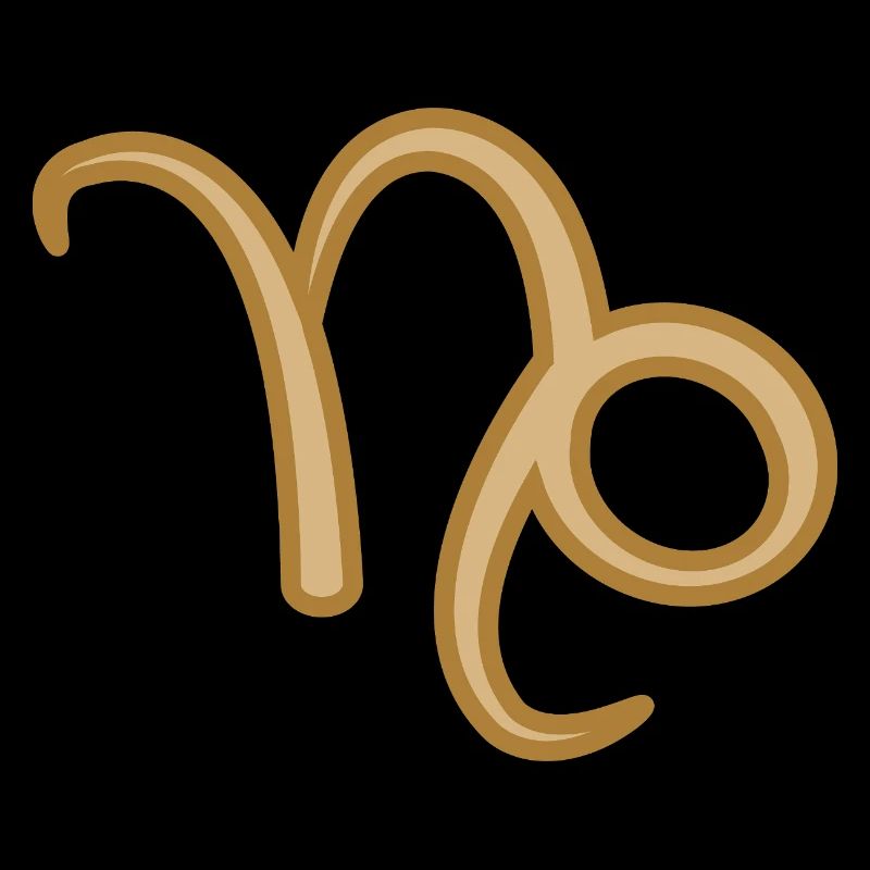 Steinbock Sternzeichen Symbol Zweifarbig Golden