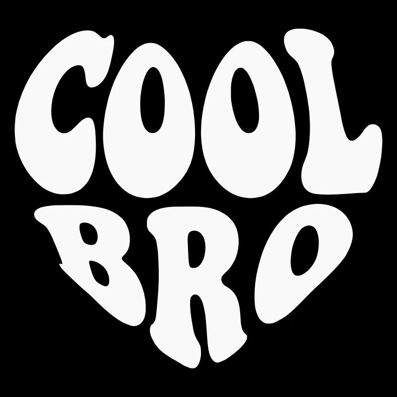 Cool Bro Small Heart Logo – Anpassbare Farbe