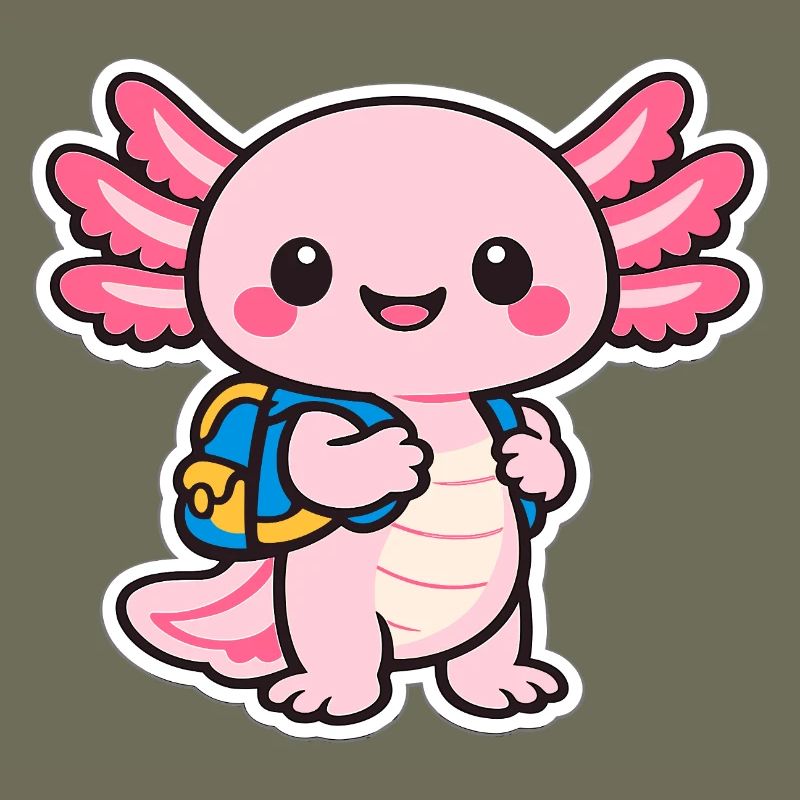 Cuddly axolotl