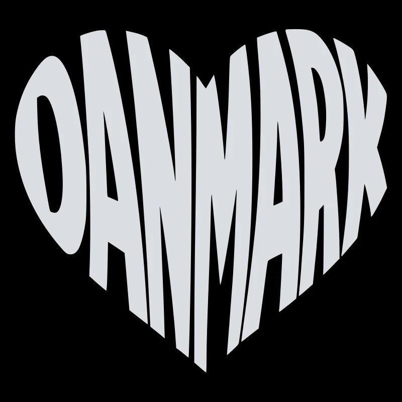 Danemark - Motif typographique du cœur du Danmark