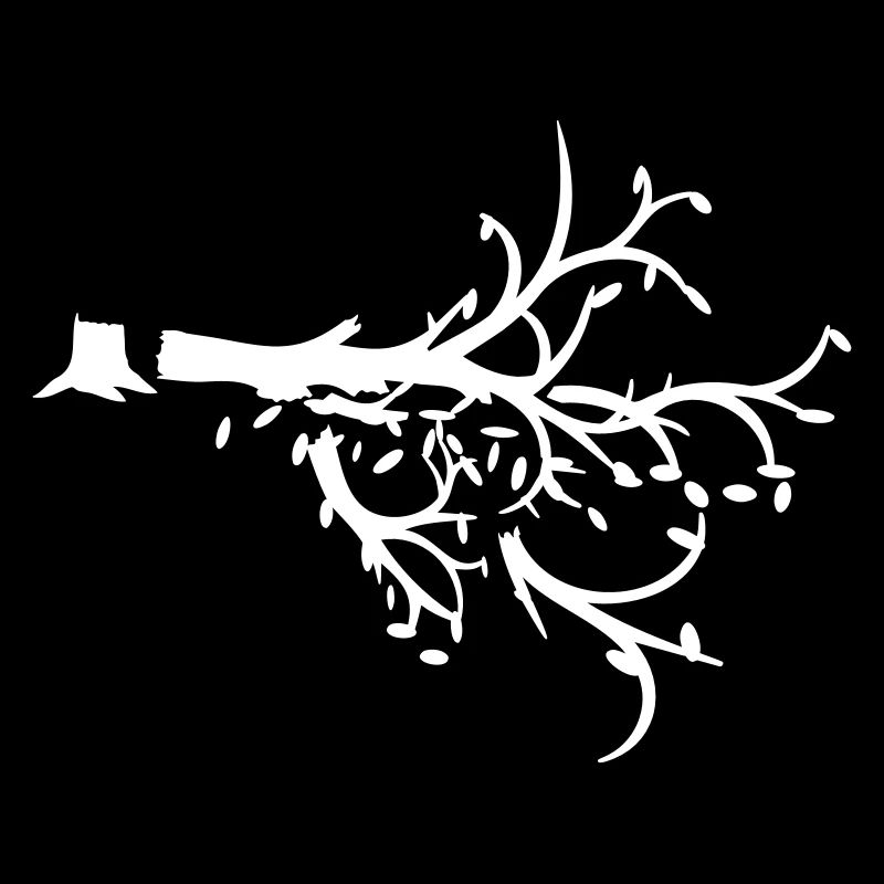 Bûcheron abattu, arbre, forêt, jeune arbre, silhouette