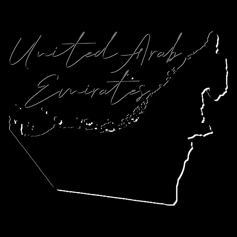 (UAE) Emirates map as outline EN