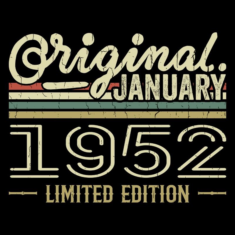 Janvier 1952 anniversaire Janvier 1952 cadeau 1952
