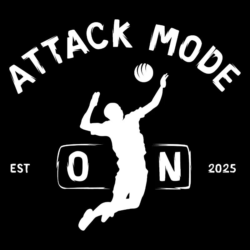 Mode d’attaque activé - Le joueur de volley-ball attaque