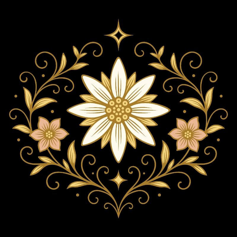 Edelweiß Blume - Alpenstil & Nostalgie