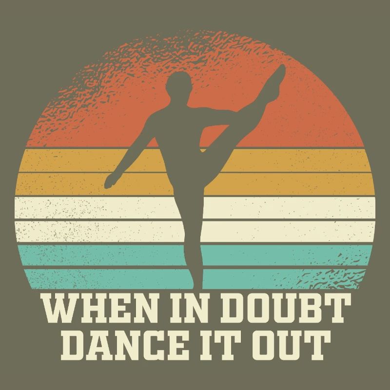 Danse du doute Rétro Coucher de soleil