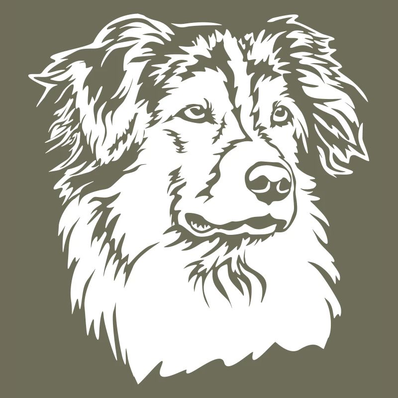 Australian Shepherd Kopf "Black Edition"