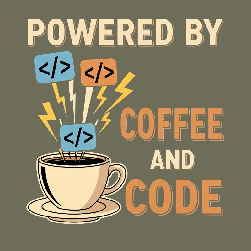 Programmierer Kaffee Motiv Design