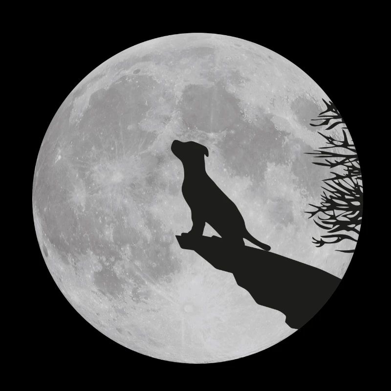 Pleine lune Cliff chien chiot chiot loup-garou
