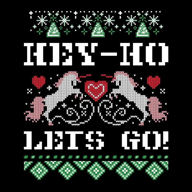 ugly christmas sweater mit einhorn