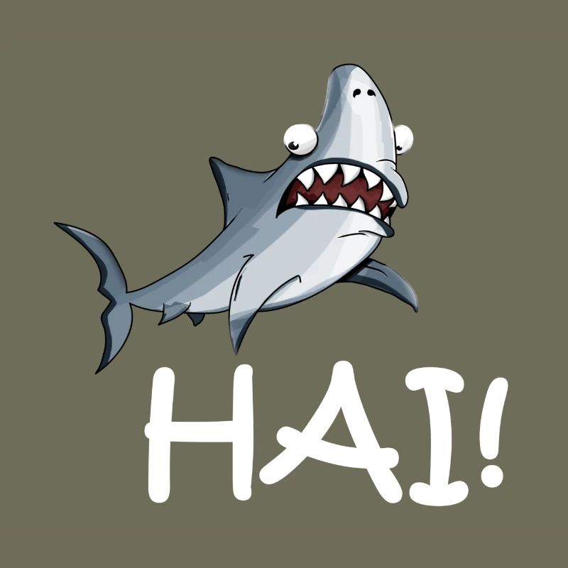 Shark with lettering