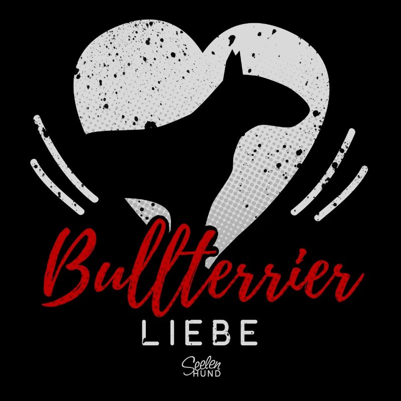 Bullterrier Liebe mit Herz