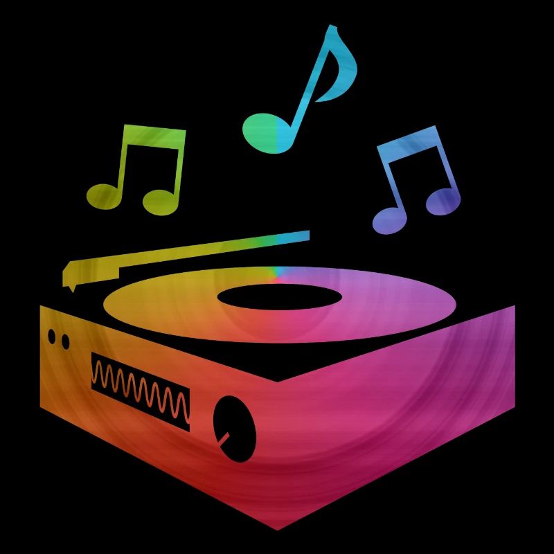 colorful record player