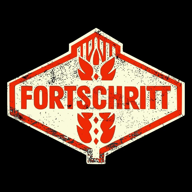DDR FORTSCHRITT Retro Logo Ostalgie LPG