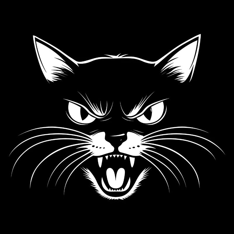 Böse Katze / Katzenkopf / Face