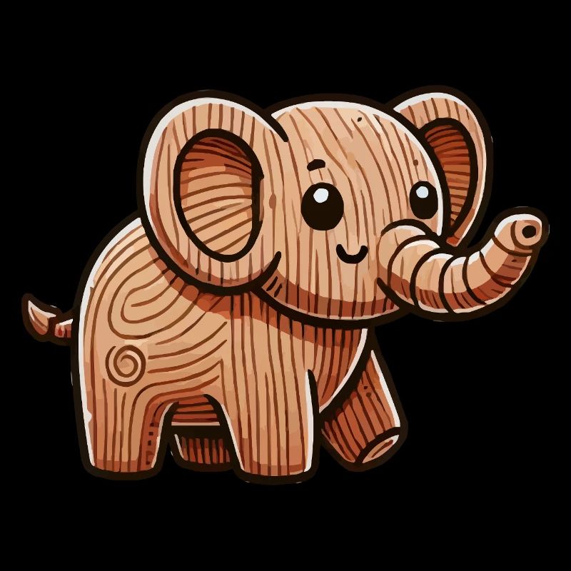 Eléphant en bois