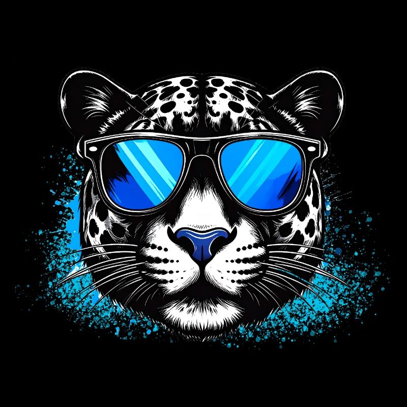 Panther mit sonnenbrille ,illustration,panther,leo